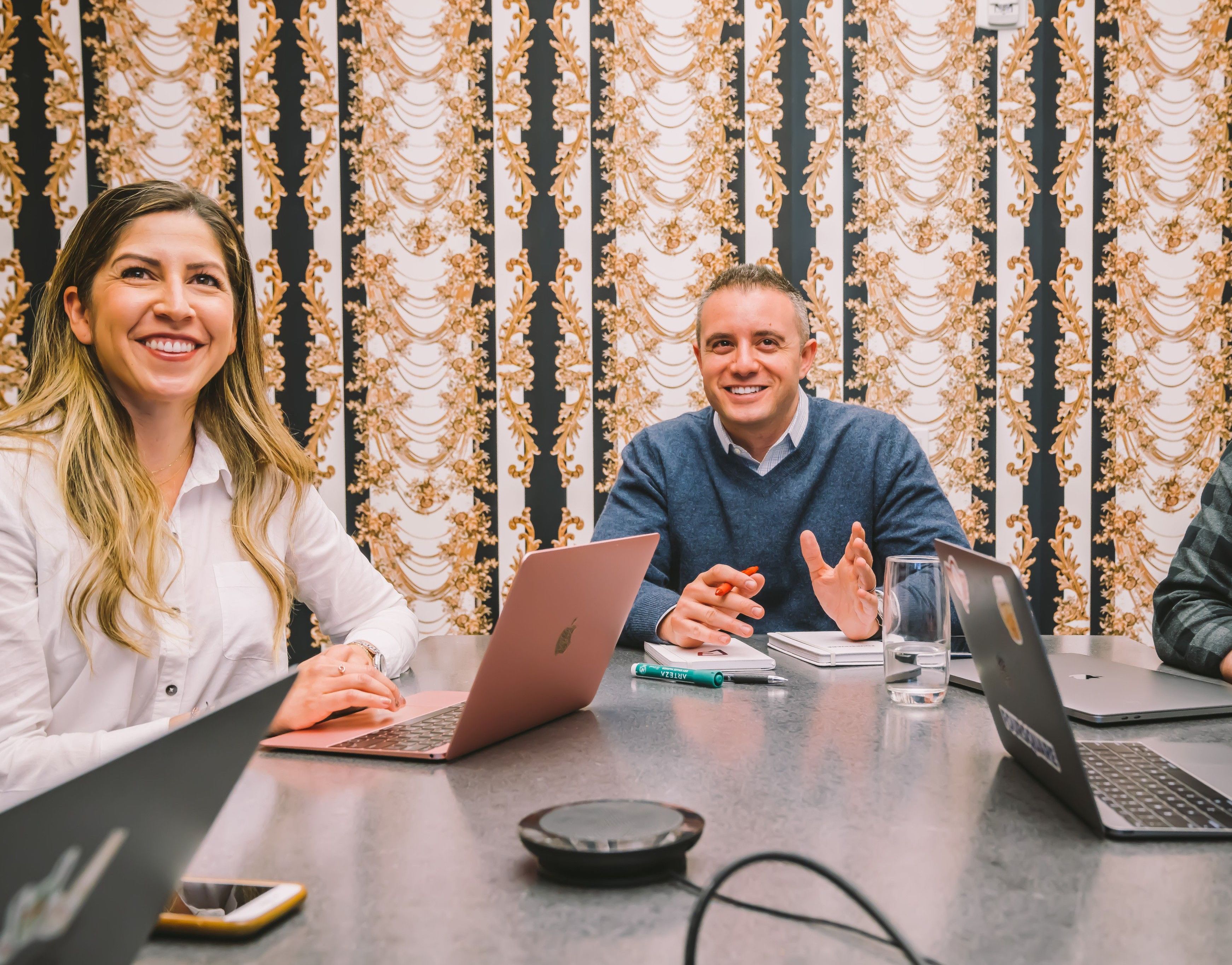 some employees in a meeting